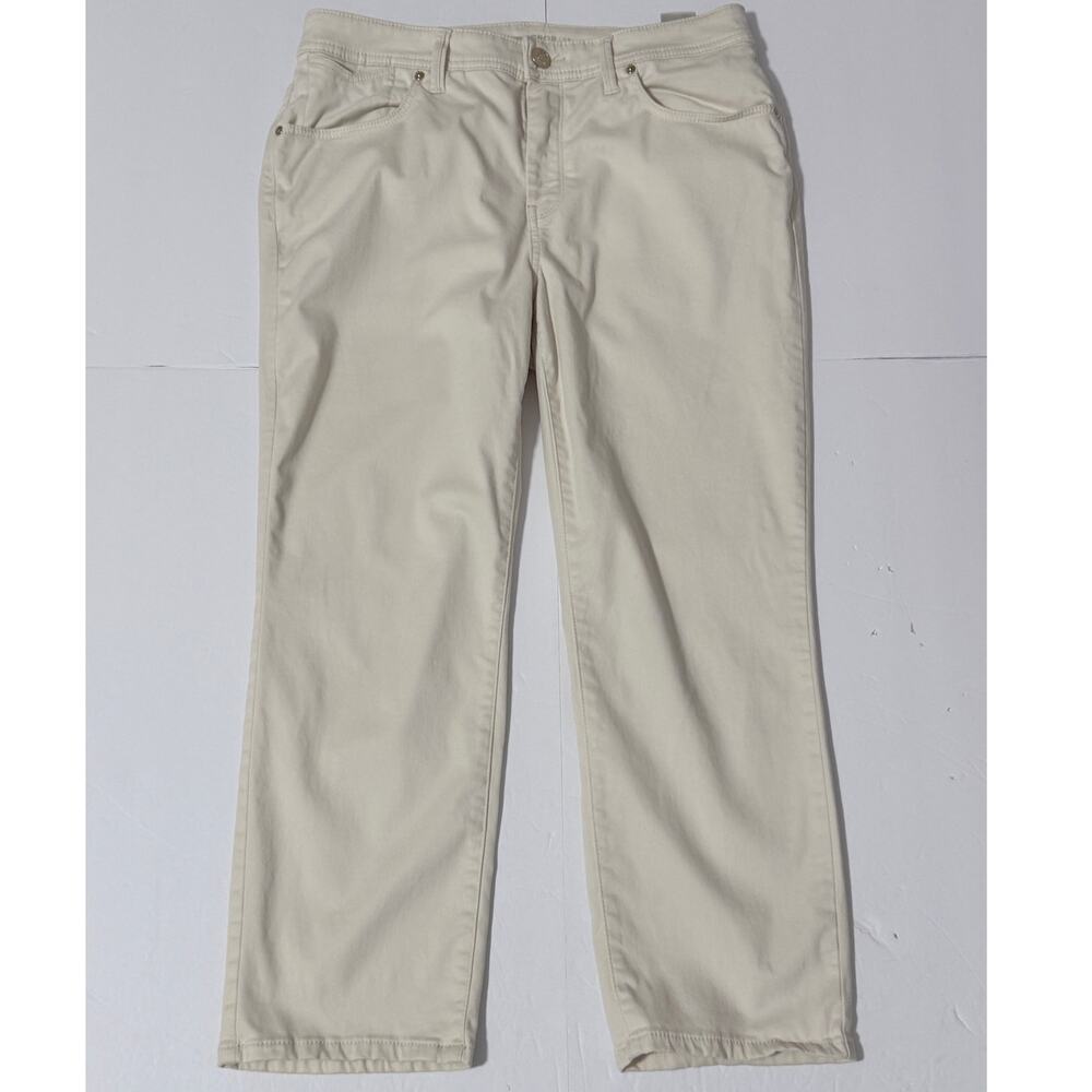Chico's The Platinum Crop Pants, Off-White, Size 0.5